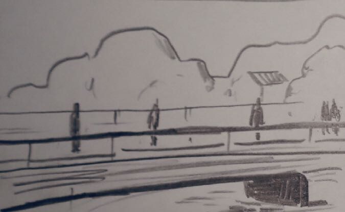 Storyboard Skrik, rute 1